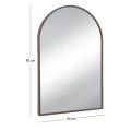 BROWN METAL ARCH MIRROR 60X90CM