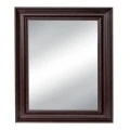 BROWN PLASTIC RECTANGLE MIRROR (WOOD EFFECT) 60X80CM