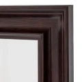 BROWN PLASTIC RECTANGLE MIRROR (WOOD EFFECT) 60X80CM