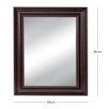 BROWN PLASTIC RECTANGLE MIRROR (WOOD EFFECT) 60X80CM