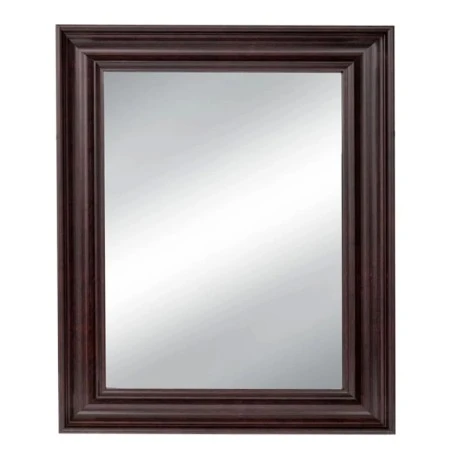 BROWN PLASTIC RECTANGLE MIRROR ( WOOD EFFECT) 80X120CM