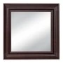BROWN PLASTIC SQUARE MIRROR (WOOD EFFECT) 60X60CM