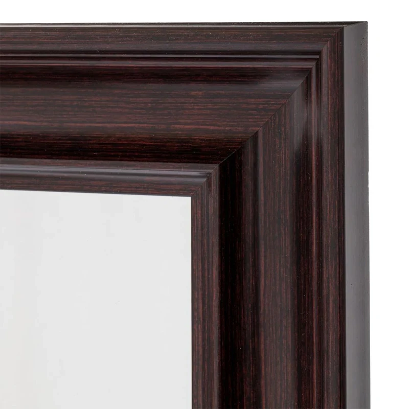 BROWN PLASTIC SQUARE MIRROR (WOOD EFFECT) 60X60CM