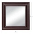 BROWN PLASTIC SQUARE MIRROR (WOOD EFFECT) 60X60CM
