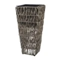 BROWN RATTAN SQUARE POT 28X28X60CM