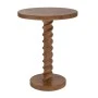 BROWN WOODEN ROUND SIDE TABLE 46X62CM