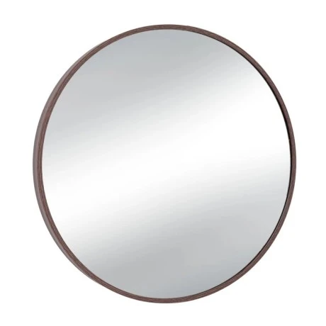 BROWN CIRCLE METAL MIRROR D50CM