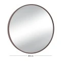 BROWN CIRCLE METAL MIRROR D50CM