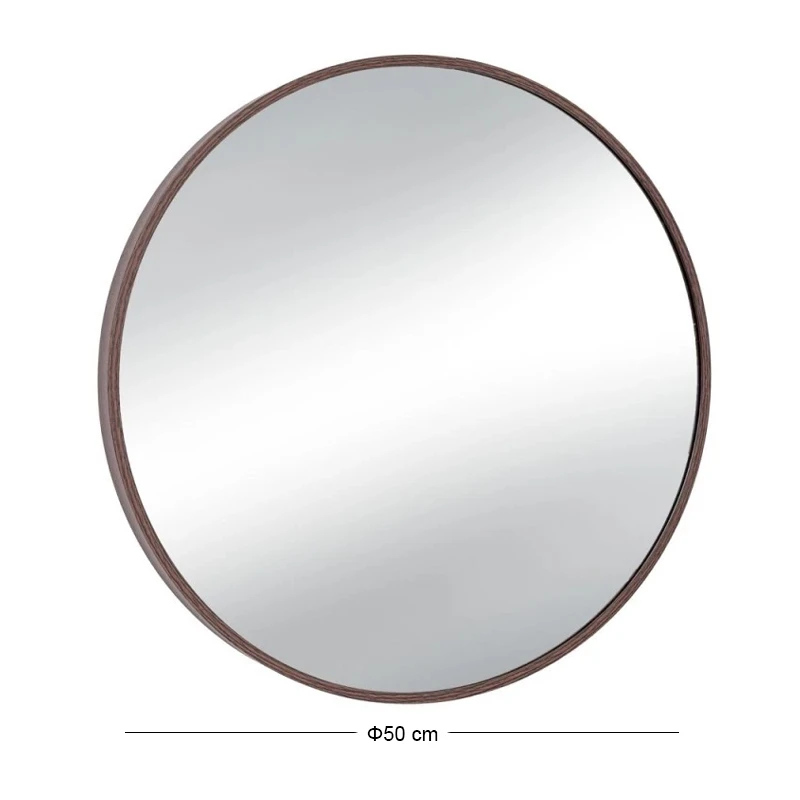 BROWN CIRCLE METAL MIRROR D50CM