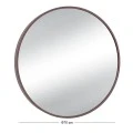 BROWN CIRCLE METAL MIRROR D70CM