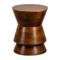 WOODEN SIDE TABLE IN NATURAL COLOR  MADE OF MANGO WOOD D35X45CM