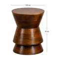 WOODEN SIDE TABLE IN NATURAL COLOR  MADE OF MANGO WOOD D35X45CM