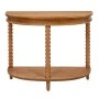 BROWN WOODEN CONSOLE TABLE SEMICIRCLES 97X40,5X66CM
