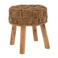 WOODEN STOOL WITH BROWN LEGS 27X27X29,5CM
