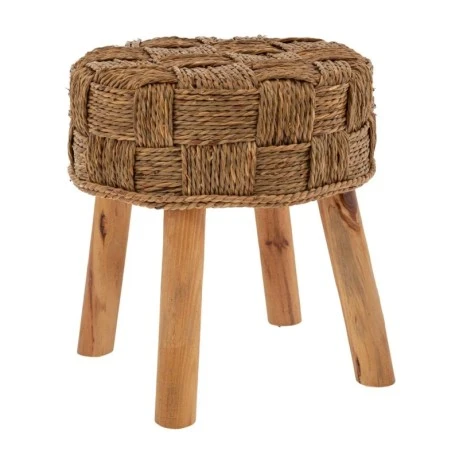 WOODEN STOOL WITH BROWN LEGS 27X27X29,5CM
