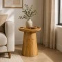 ROUND SIDE TABLE MADE OF WOOD IN NATURAL COLOR D45X60CM