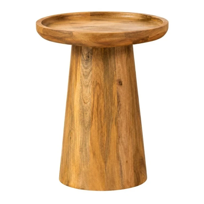 ROUND SIDE TABLE MADE OF WOOD IN NATURAL COLOR D45X60CM