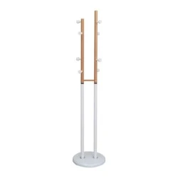 NORDIC DUO Hanger - Coat Stand Steel White/Natural NORDIC DUO Hanger - Coat Stand Steel White/Natural