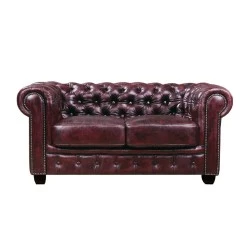 CHESTERFIELD-689 2-S Leather Antique Red CHESTERFIELD-689 2-S Leather Antique Red