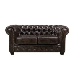 CHESTERFIELD-689 2-S Leather Brown CHESTERFIELD-689 2-S Leather Brown