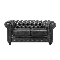CHESTERFIELD-689 2-S Leather Antique Grey CHESTERFIELD-689 2-S Leather Antique Grey