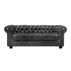 CHESTERFIELD-689 3-S Leather Antique Grey CHESTERFIELD-689 3-S Leather Antique Grey