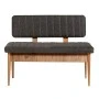 Two-seater sofa - Alden Megapap melamine bench - anthracite fabric 110x40x85cm.