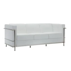 GENOVA 3-Seater Sofa Inox/White Pu GENOVA 3-Seater Sofa Inox/White Pu