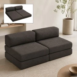 Comfort Megapap fabric three seat sofa bed in anthracite color 190x95x75cm. Comfort Megapap fabric three seat sofa bed in anthracite color 190x95x75cm.