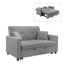 IMOLA Sofa 2-Seater - Bed Light Grey Fabric IMOLA Sofa 2-Seater - Bed Light Grey Fabric