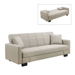 KELSO Sofabed w/Storage Fabric Cappuccino KELSO Sofabed w/Storage Fabric Cappuccino