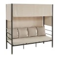 SKY Lounge Day Bed Steel Anthracite/Fabric Cream