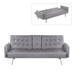 WELLS Sofabed Grey Pu WELLS Sofabed Grey Pu