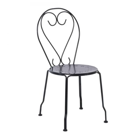 Καρέκλα Bistro μεταλλική χρώμα μαύρο 41x48x90εκ.