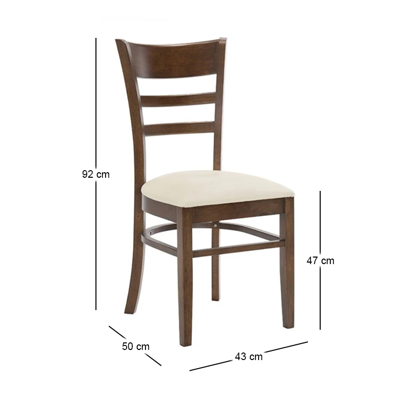 CABIN Chair Walnut, Pvc Ecru