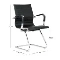 BF3300V Office Visitor Armchair Black Pu