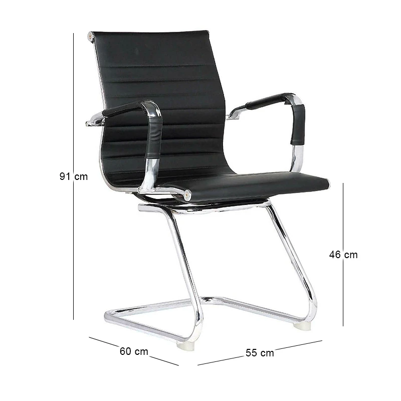 BF3300V Office Visitor Armchair Black Pu
