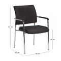 ELDER Armchair Chrome/Black Pu