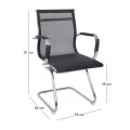 BF3200V Office Visitor Armchair Black Mesh