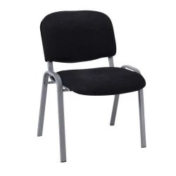 SIGMA Stacking Chair Silver Frame/Black Fabric SIGMA Stacking Chair Silver Frame/Black Fabric
