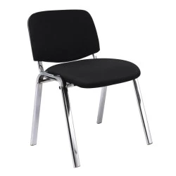 SIGMA Stacking Chair Chrome Frame/Black Fabric SIGMA Stacking Chair Chrome Frame/Black Fabric