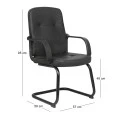 BF1300V Visitor Armchair Black Pu