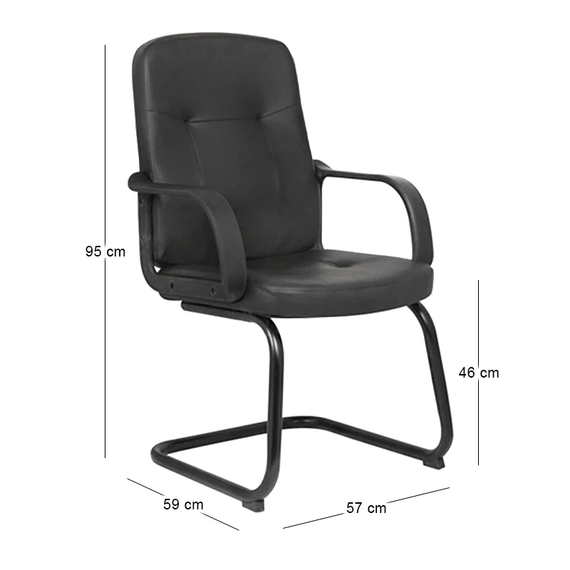 BF1300V Visitor Armchair Black Pu