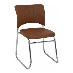 VENUS Chair/Chromed Frame/Brown Pu VENUS Chair/Chromed Frame/Brown Pu