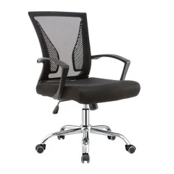 Καρέκλα εργασίας BF2120-S ύφασμα mesh χρώμα μαύρο 57x65x92/102εκ. Καρέκλα εργασίας BF2120-S ύφασμα mesh χρώμα μαύρο 57x65x92/102εκ.