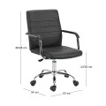 BF3401 Office Armchair Black Pvc