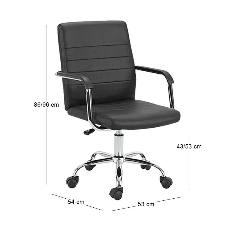 BF3401 Office Armchair Black Pvc