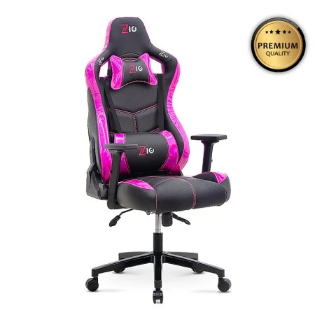 Καρέκλα γραφείου ZIO GAMING PRO HOROGRAFIK Megapap χρώμα μωβ - μαύρο 61x65x127/135εκ.