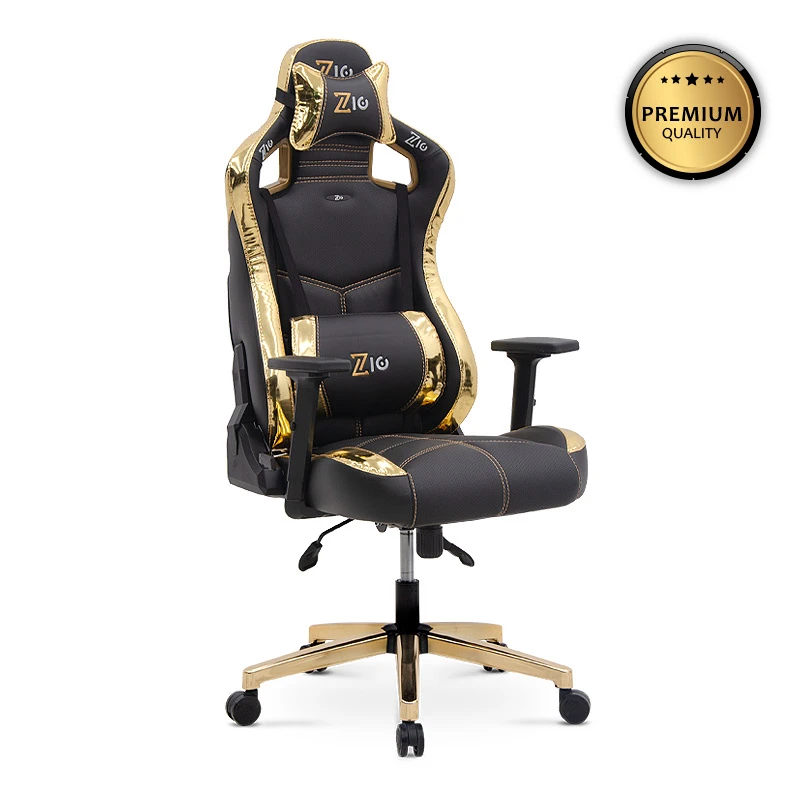 ZIO GAMING PRO KLASIK Megapap office chair in gold - black color 61x65x127/135cm.