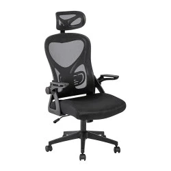 Καρέκλα γραφείου BF3050 με ύφασμα mesh χρώμα μαύρο 63x63x118/128εκ.